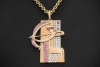Jazychic Schütze Sternzeichen Anhänger Pink Saphir Diamanten in Roségold 