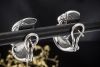Odenwald Ohrclips Ohrstecker Tango mit Saphir Blau Violett Weißgold 750 