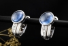 BVLGARI NY Haute Couture Ohrringe Creolen Ceylon Saphir Diamant Weißgold 