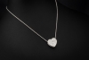 Al Coro Herz Collier Kette mit Anhänger mit Diamanten in 750er Weißgold 