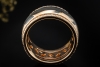 Leo Wittwer Ring Breit mit Emaille Grau und Diamanten Roségold 750 