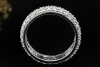 Memoire Ring Bandring mit Diamanten Goldschmiedearbeit in 750er Weißgold 