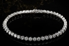 Art Déco Armband mit Diamanten im Hexagon Tennisarmband in 950er Platin 