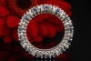 Kreativer Memoire Ring mit Diamanten und Saphiren Weiß Blau in Weißgold 
