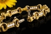 Armband Reitsport Pferdetrense mit Diamanten in Gelbgold 750 Handarbeit 