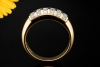 Exklusiver Wempe Ring Eckige Diamanten im Carreeschliff in Gelbgold 750 