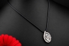 Meissen Collier Mystery Ming Drache Bemaltes Porzellan Weißgold Anhänger 