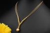 Y-Collier Goldene Südsee Perle und Diamanten Handarbeit in Gelbgold 750 