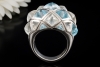 Stephen Webster London Cocktailring Mondstein Blautopas in Weißgold 750 