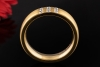 Meister Diamantring in 750er Gelbgold mattiert Trauring mit 9 Diamanten 