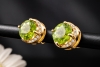 Hollfelder Creations Peridot Ohrstecker mit Diamanten in 750er Gelbgold 