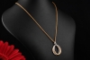 Baume & Mercier Collier 80 cm Diamant Anhänger in 750er Gold dreifarbig 