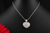 Großer Herz Anhänger mit 5 Carat Diamanten in Gelbgold und Weißgold 750 