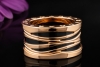 BVLGARI B.zero1 4-Band Ring Zaha Hadid in Roségold mit schwarzer Keramik 