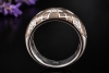 Leo Wittwer Ring mit Emaille Braun - Grau und Diamanten in Weißgold 750 