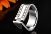 Außergewöhnlicher Designer-Ring Spannring mit Diamanten in Weißgold 750 
