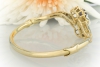 Herz Saphir Armreif Diamant Armband Goldschmiedearbeit 750 Gelbgold 