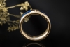 Wellendorff Vintage Ring mit blauer Emaille und Diamant in Gelbgold 750 