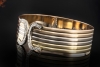 C de Cartier Armreif Doppel C Armband mit Diamanten 750er Gold Tricolor 