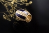 Wellendorff Ronde Anhänger Salome Blau 0,72 Ct. Diamanten 750er Gelbgold 