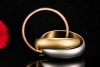 Trinity de Cartier Ring Klassisches großes Modell in 750er Gold Tricolor 