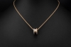 BVLGARI B.zero1 Collier Kette Anhänger Diamanten 750er Roségold Weißgold 