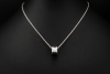 BVLGARI B.zero1 Collier Halskette mit rundem Anhänger in 750er Weißgold 