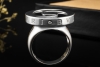 BVLGARI Ring Optical Spinning mit Drehscheibe in 750er Weißgold OVP 