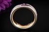 Wellendorff Ring Purpurkuss Lila Drehring Diamanten in Weißgold Full Set 