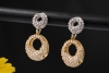 Runde Bicolor Ohrstecker Ohrhänger Diamanten 750er Roségold und Weißgold 