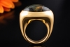 Vhernier Ring mit Falkenauge & Diamanten Massive Arbeit in Roségold 750 