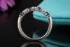 Tiffany & Co. Forever Ring Halbmemoire Saphire & Diamanten in Platin 950 