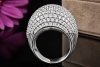 Hollfelder Prachtvoller Cocktailring mit 5 Ct. Diamanten in Weißgold 750 