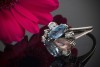 Verspielter Ring mit Topas Aquamarin & Diamanten in 750er Weißgold  