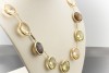 Imposantes Quarz Collier mit Brillanten in 750er Gelbgold 