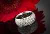 Rundum Ring des Zaubers Memoire Ring 3 Reihen Brillanten in 750er Weißgold 
