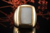 Van Cleef & Arpels Paris Ring mit Perlmutt rechteckig Massiv in Gold 750 