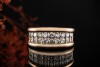 Cartier Ring Diamanten Brillanten geflochten in Platin 950 Rotgold 750 