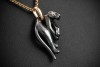 Cartier Panther Anhänger in Silverium Silber Massiv mit 750er Gelbgold 
