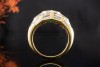 Smaragd Ring mit Baguette Diamanten in 750er Gelbgold Goldschmiedearbeit 