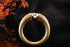 Niessing Spannring Solitär Ring mit Diamant Brillant 1,01 Ct IF Gelbgold 