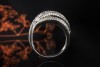 Ring Crossover Diamanten Brillanten Goldschmiedearbeit in Weißgold 750 