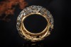 Pomellato Ring Arabesque Schwarze Diamanten verspielt in 750er Gelbgold 