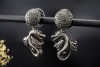 Buchwald Ohrringe Drache 2 in 1 mit Diamanten in Weißgold 750 Ohrstecker 