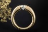 Niessing Spannring Solitär Ring mit Diamant Brillant 1,25 Carat Gelbgold 