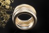 Pomellato Ring Tubolare Massiv Diamanten Gelbgold Roségold Weißgold 750 