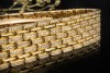 Massives Armband Breites Gliederarmband mit Diamanten in 750er Gelbgold 