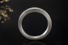 Massiver Platin Ring Bandring 9 Lupenreine Diamanten eckig Carré Schliff 