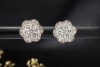 Diamant Ohrringe Ohrstecker mit Brillanten Blütenform in 750er Weißgold 