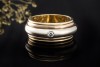 Cartier Drehring Saturn Ring Trinity mit Diamanten in Gold Tricolor 750 